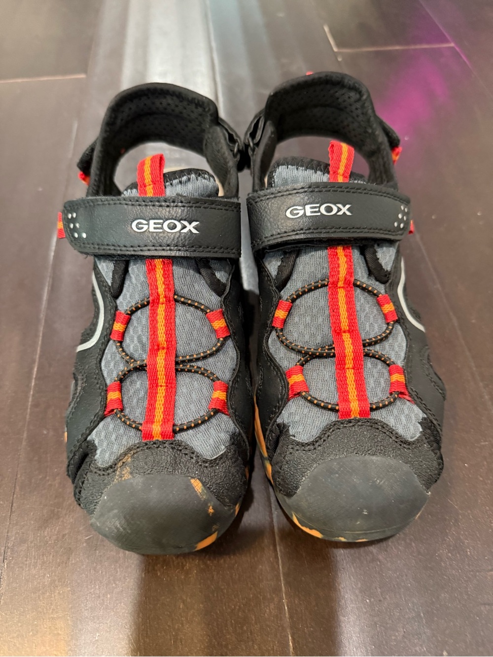 Geox Kids' Black & Red Active Sandals